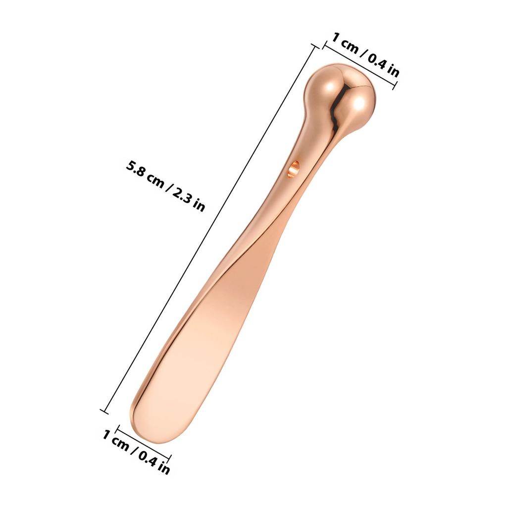 2Pcs Eye Cream Massage Bar Spoon Zinc Alloy Compact Portable Skin Care Tool Relieve Eye Fatigue Reduce Wrinkles and Puffiness