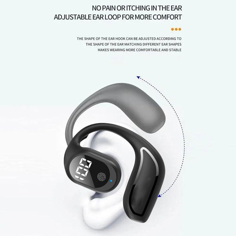 TWS Bluetooth 5.3 Wireless Bone Conduction Headphone Ear Hook Music Noise Canceling Headset HD Call Sports Earphone