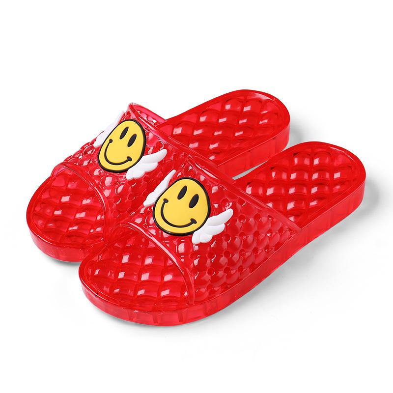 Women's Non-Slip Crystal Clear Mid-Heel Slippers - Comfortable & Foot-Friendly for Bathing & Home Use