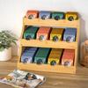 1pcs 3-Tier Wooden Storage Rack Coffee Tea Bag Organizer Kitchen Countertop Divided Spice Bottle Holder for Home Organization