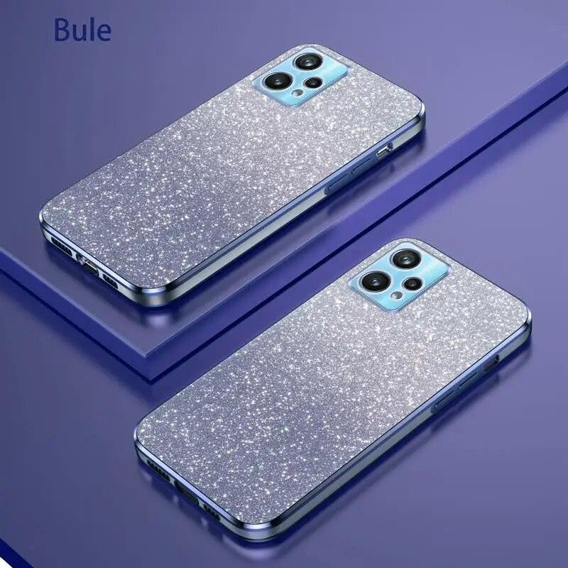 Realme8 8pro Luxus Gradient Glitter Plating Fall Für Oppo Realme 8 9 Pro Plus 4g 5g Silikon Zurück abdeckung Realme9 9pro