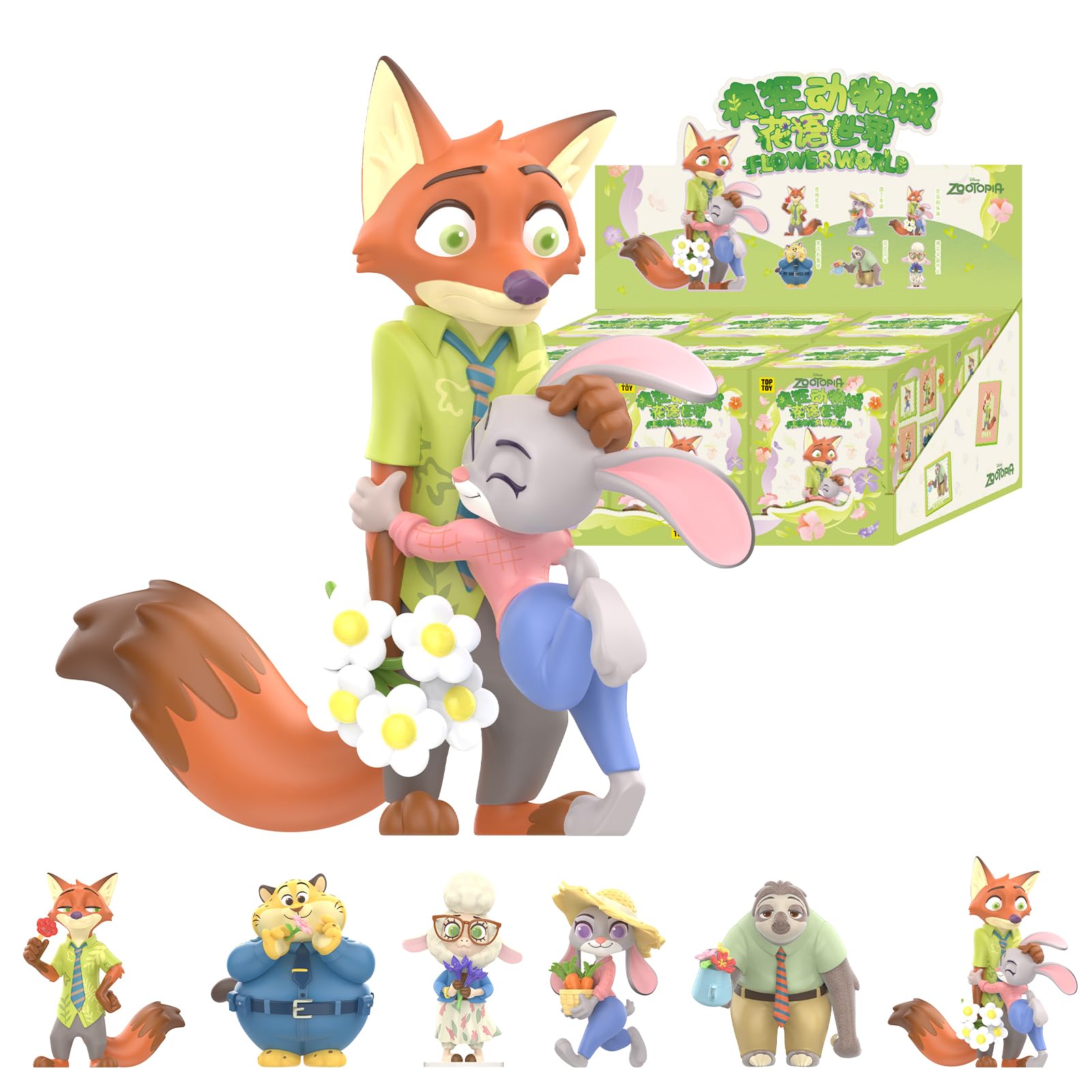 

ЛУЧШАЯ ИГРУШКА Дисней Зверополис Джуди Ник Серия Язык цветов Коробка фигурок гашапон-сюрприз Мягкий винил ПВХ Премиальные игрушки Подарок на день рождения Рождественский подарок