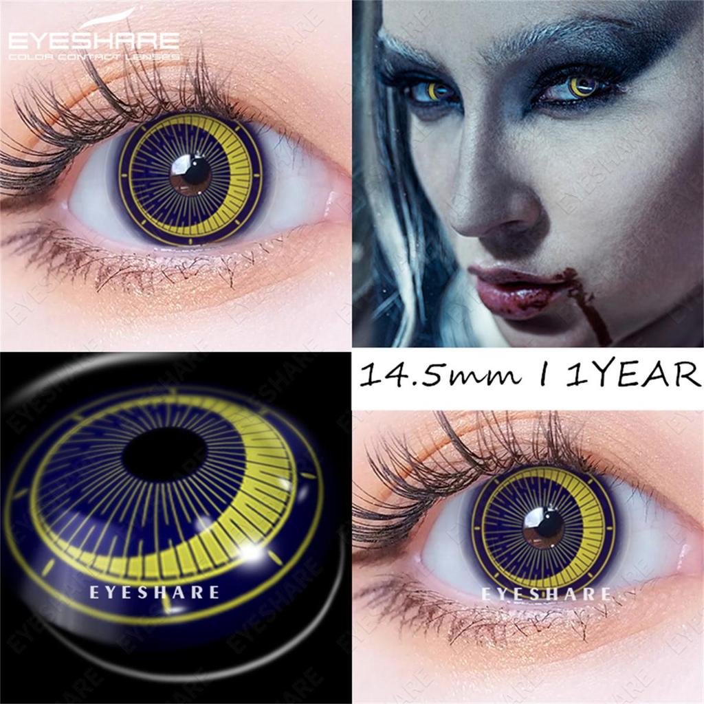 Eyeshare 1 Paar farbige Kontaktlinsen für Augen, Anime, Cosplay, farbige Linsen, Halloween, verrückte Linsen, Augenschönheit, Make-up-Linsen