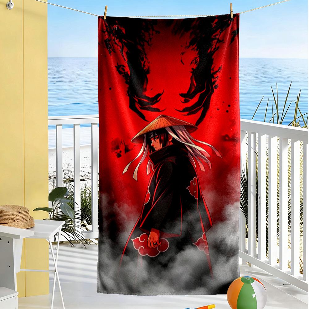 Naruto Beach Towel Super Soft & Absorbent Comfortable Lightweight Suitable for Swimming, Gym, Camping, Yoga Vacation