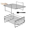 Air Fryer Rack Stainless Steel Dehydrator Grill Enhanced Airflow Design Air Fryer Rack Food-Grade Versatile Cooking Companion for Chicken Wings
