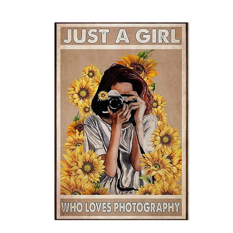 Retro Art Abstract Figure Sunflower Girl Posters Prints Fashion Slogan Canvas Painting Wall Picture for Living Room Home Decor