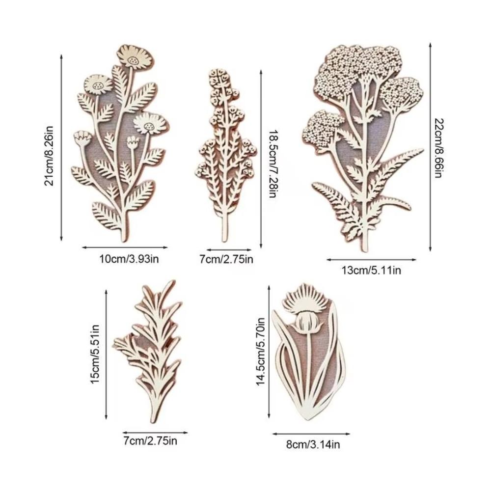 Scrapbooking Supplies Floral Stamps DIY Vintage Flower Floral Art Craft Stamps Exquisite Floral Art Craft Wooden Plant Stamp
