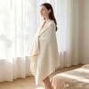 Lightweight Wearable Spa Robe Waffle Microfiber Bath Towel, Quick Drying Towel with Snap Versatile Bathing Accessory for Travel Button, Soft