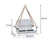 Creative Bird Feeder White Wooden Chair Garden Patio Outdoor Decoration Bird Supplies Feed Container Bird Feeding Supplies