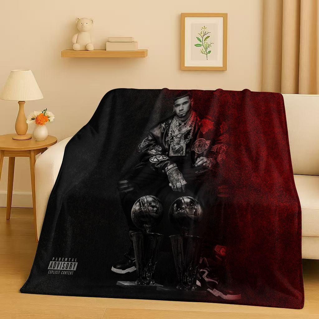 3D Anuel AA Real Hasta La Muerte Rapper Flannel Blanket,Ultra Soft Warm Plush Throw for Home Bedroom Bed Sofa Cover Kids Picnic