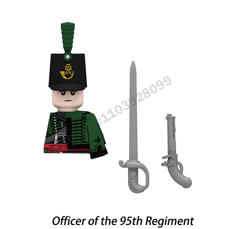 Middle Ages Military Napoleonic Wars Figures Building Block British French Prussia Infantry Knight General Duke Characters Brick