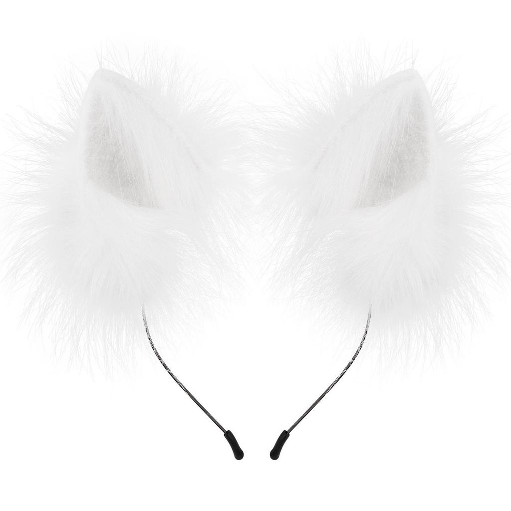 Realistic Handmade Plush Cat & Fox Ears Headband - Japanese Lolita Style Hair Accessories
