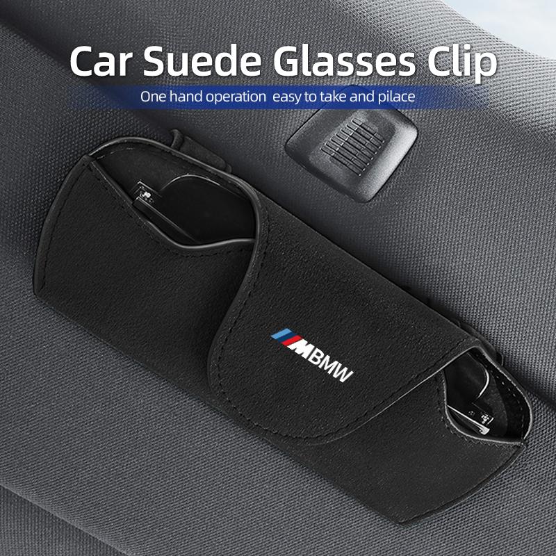 2025 Hot Car Visor Glasses Holder Clip Sunglasses Storage Case Accessories For BMW Performance X1 X3 X5 E39 E46 E90 F20 E60 F30