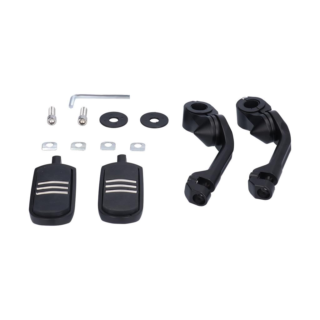 Motorcycle Footpegs Foot Rest 360 Degrees Adjustable Clamp Replacement for Yamaha