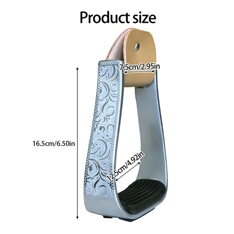 Aluminum Cushioned Western Stirrups Light Weight Horse Riding Stirrups for Horse Saddles Safety Equestrian Supplies