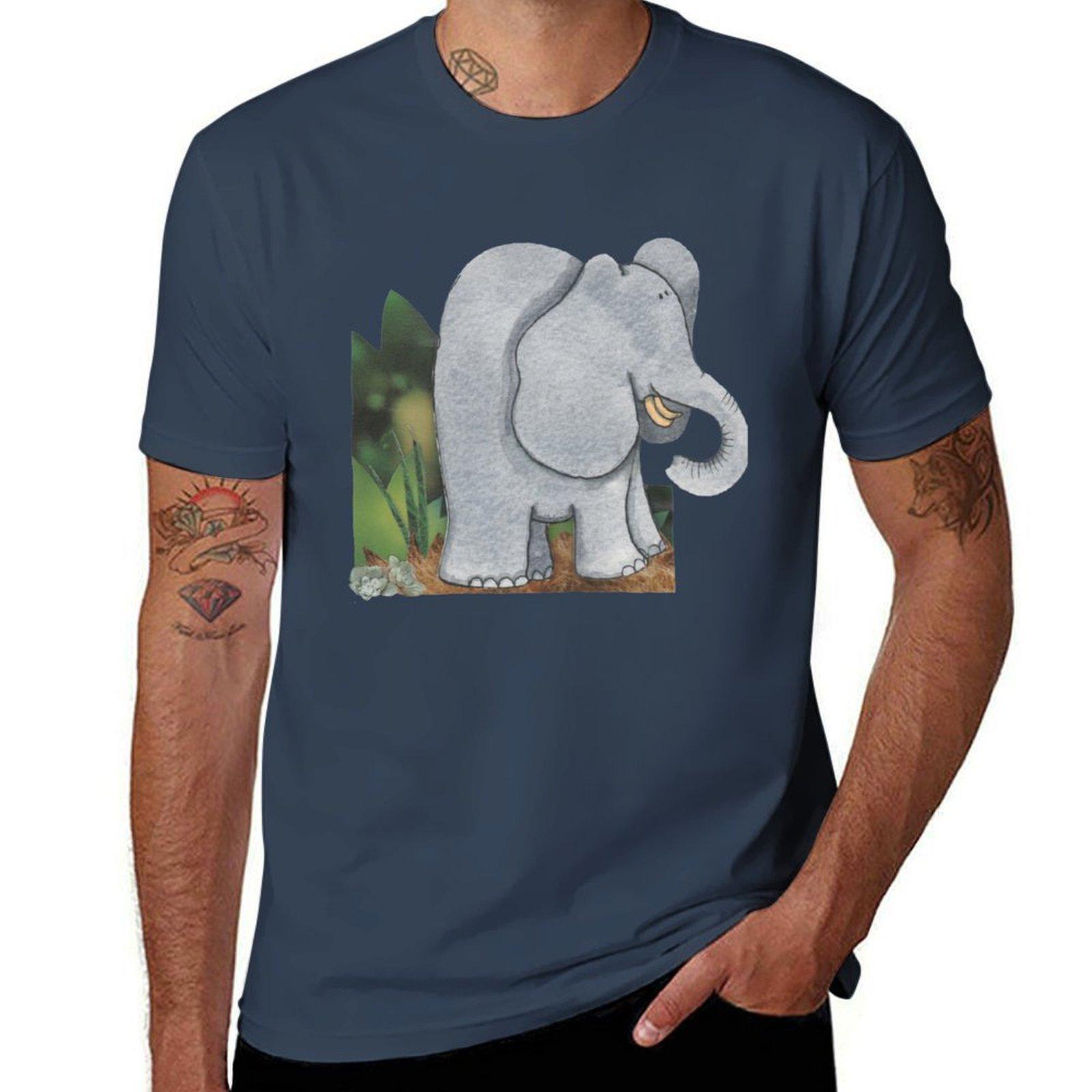 Mr Elephant in the Jungle TShirt Odor Resistant Short Sleeve Top S