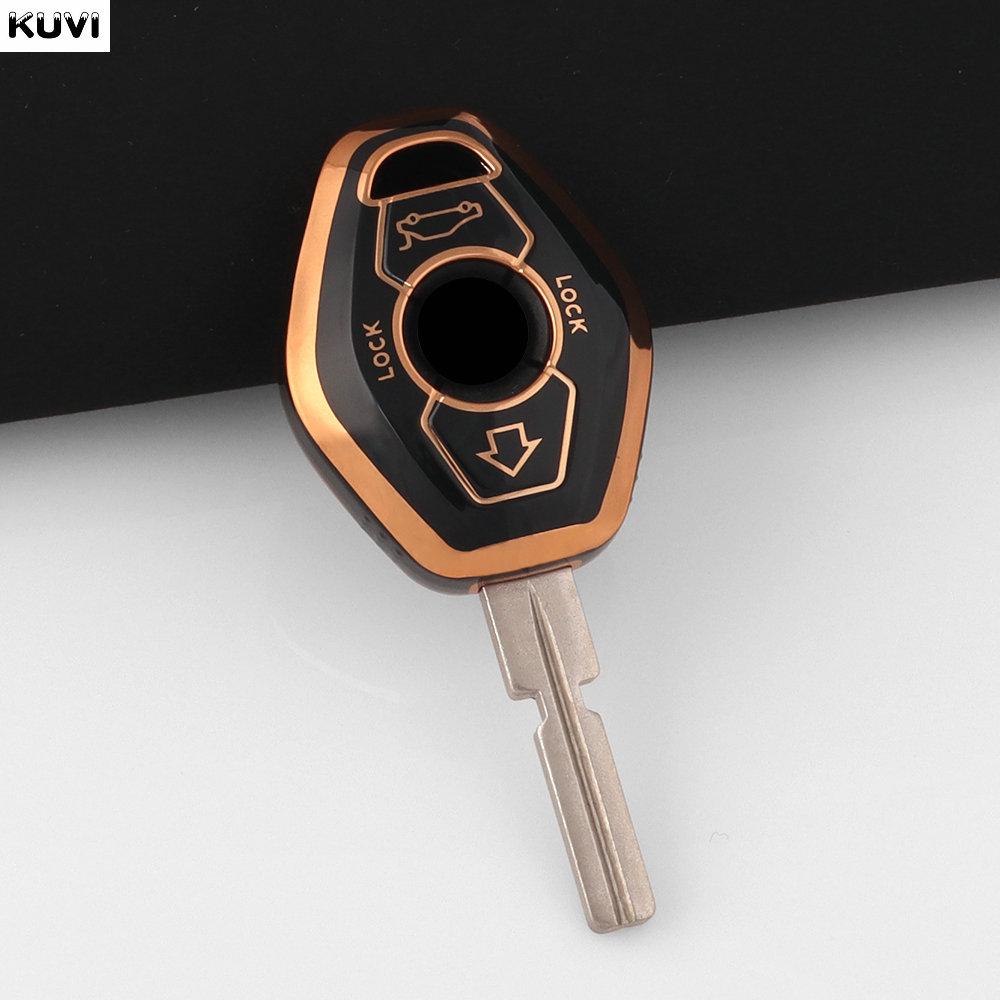 New TPU Smart Car Key Case Cover Shell Holder Fob for BMW X3 X5 Z3 Z4 3 5 7 SERIES E38 E39 E46 E83 1998-2005 Protector Keychain