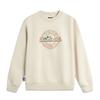 Li Ning Sports Lifestyle Letter Round Neck Pullover Sweatshirt Women Sweatshirt Gravel-Gray AWDU496-5