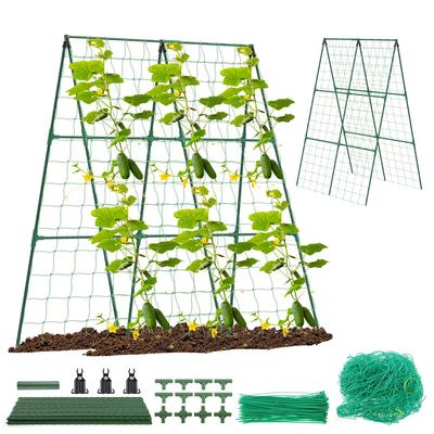 Cucumber Trellis A Frame Garden Vegetable Trellis Detachable Support Trellis Plant Climbing Frame for Climbing Plants Tomato