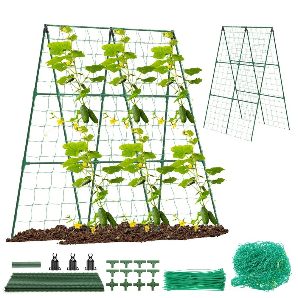 Cucumber Trellis A Frame Garden Vegetable Trellis Detachable Support Trellis Plant Climbing Frame for Climbing Plants Tomato