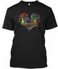 Autism Awareness Heart T Shirt Made In the USA Size S To 5XL