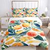 3pcs Citrus Fruits Quilt Set, Soft and Comfortable Bedroom