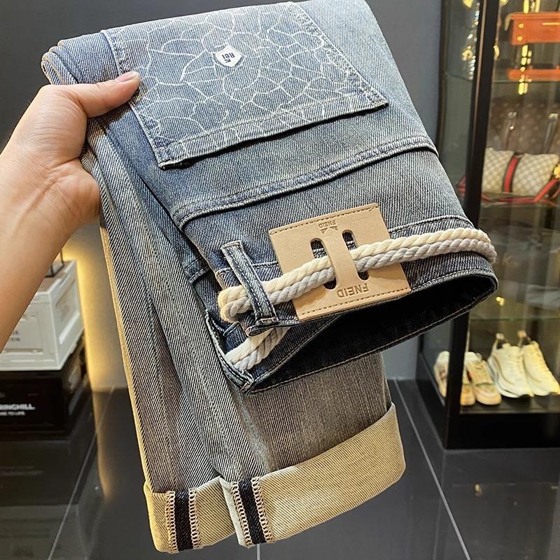 JYL Men s Slim Jeans  Autumn Korean Fashion Casual Straight Denim Pants 36 бездна