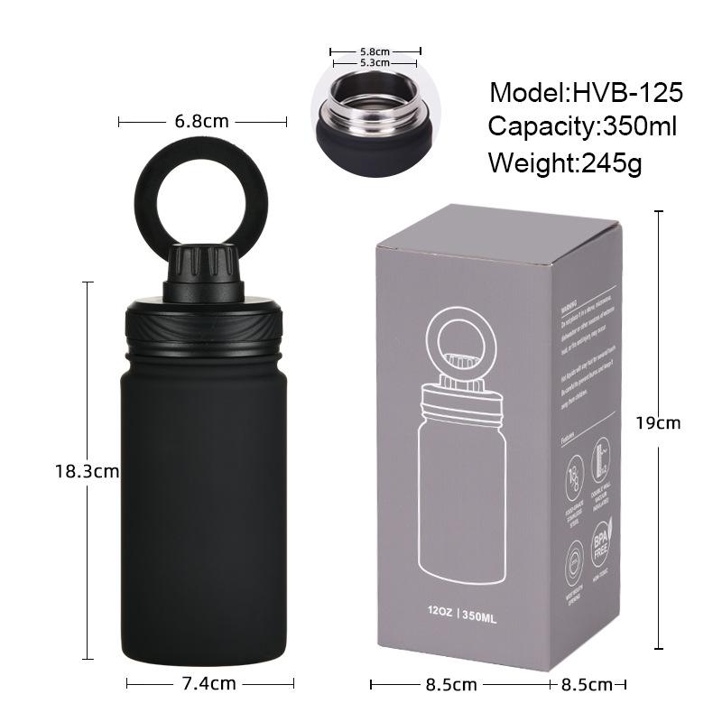 350Ml Stainless Steel Sports Water Cup Wide Mouth Portable Bottle 316L Magnetic Thermos Cup