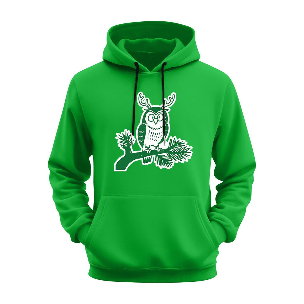 Men's Casual Sports Hooded Pocket Christmas Print Long Sleeve Sweatshirt