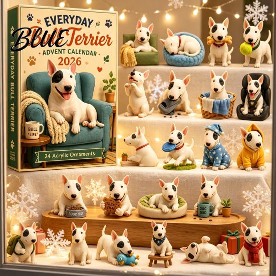 Calendario dell'Avvento 2026 Festa Festosa Regalo di Festa Terrier Conto alla Rovescia 24 Giorni con Decorativo