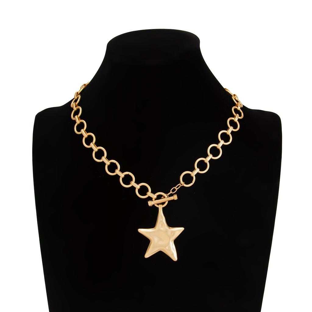 Ingemark Hip-Hop Punk Star Metall Anhänger Choker Halskette Damen Trendig Einfach OT-Verschluss Dicke Halskette 2026 Neuer Schmuck Geschenk