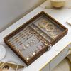 Vintage Wooden Jewelry Organizer Box - Dustproof Display Case For Rings, Necklaces, Earrings & Bracelets - Multipurpose Storage