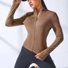Yoga Coat WOMEN'S Fitness Clothes Sports Jacket Short Body Sculpting Yoga Jacket  Zipper Summer Sun Protection Clothing