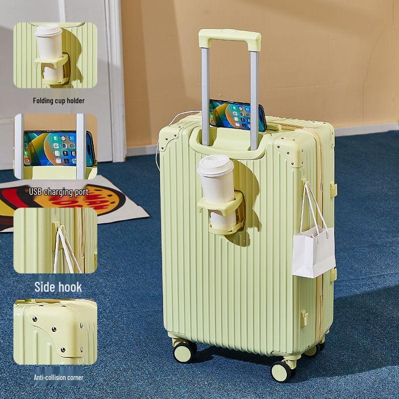 

Модный унисекс дорожный чемодан большой вместимости с кодовым замком 20 inch Upgrade Thick Sit-on Stickers Included