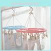 Versatile Circular Clothes Drying Rack With 16 Clips For Balcony Use