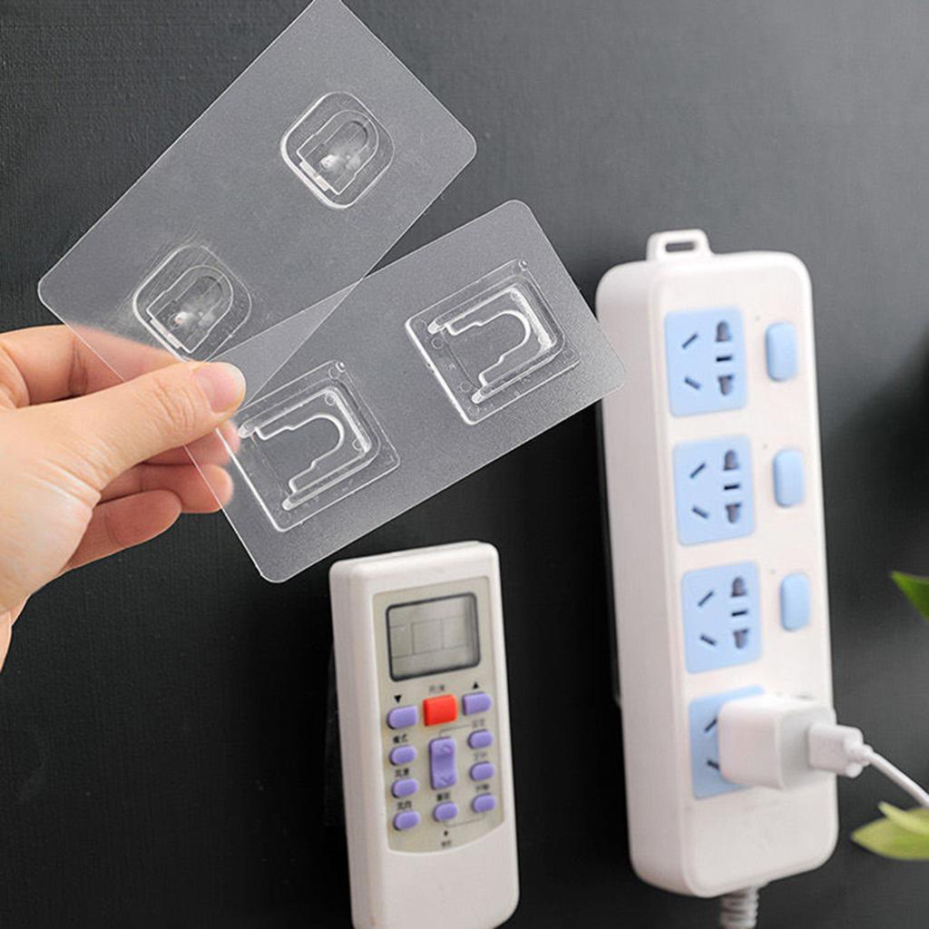 Reusable Adhesive Hooks Oilproof Seamless Coat Hooks for Kitchen Door Shower Wall Strong Sticky Organizer