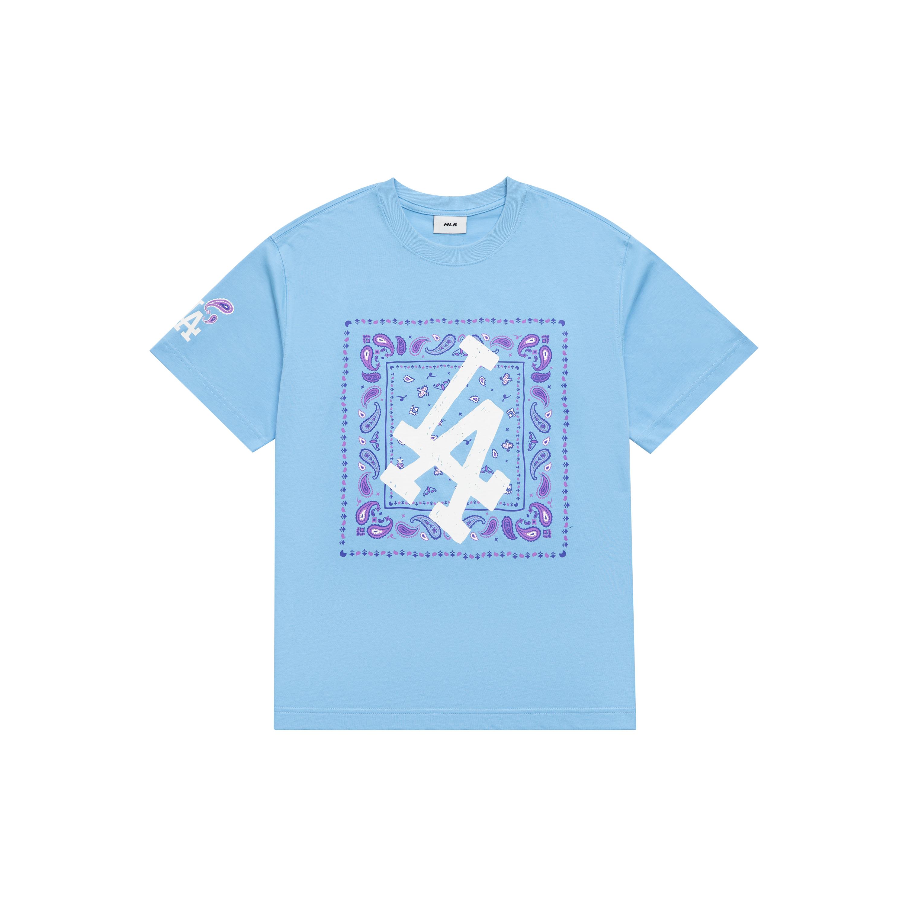 

New MLB Set-in Sleeve T-Shirt Unisex Light Blue 3ATSI0133-07SBL M