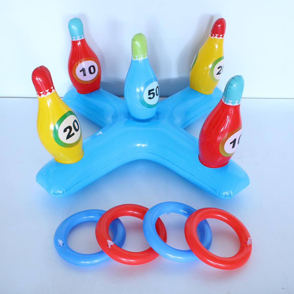 Inflatable Bowling & Ring Toss Outdoor Game for Kids