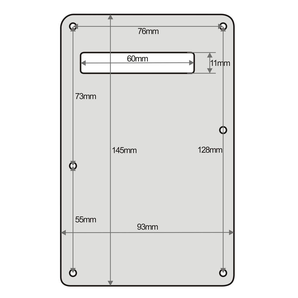 FLEOR 1Ply White Guitar Back Plate Backplate Tremolo Cavity Cover with Screws for FD ST Guitar