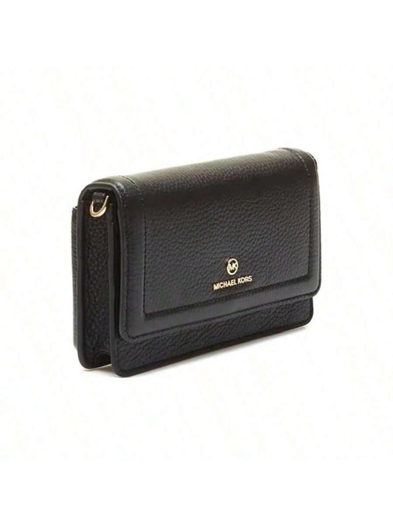 Michael Kors Jet Set CharmJet Set Logo Flap Leather Shoulder/Crossbody Bag, Small Size, Women's 32S1GT9C5L-BLACK