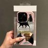 Cat Wine Glass Phone Case For Iphone 17 16 Pro Max 12 13 Plus 15 11 14 17E 16E Transparent Premium Flexible Cover