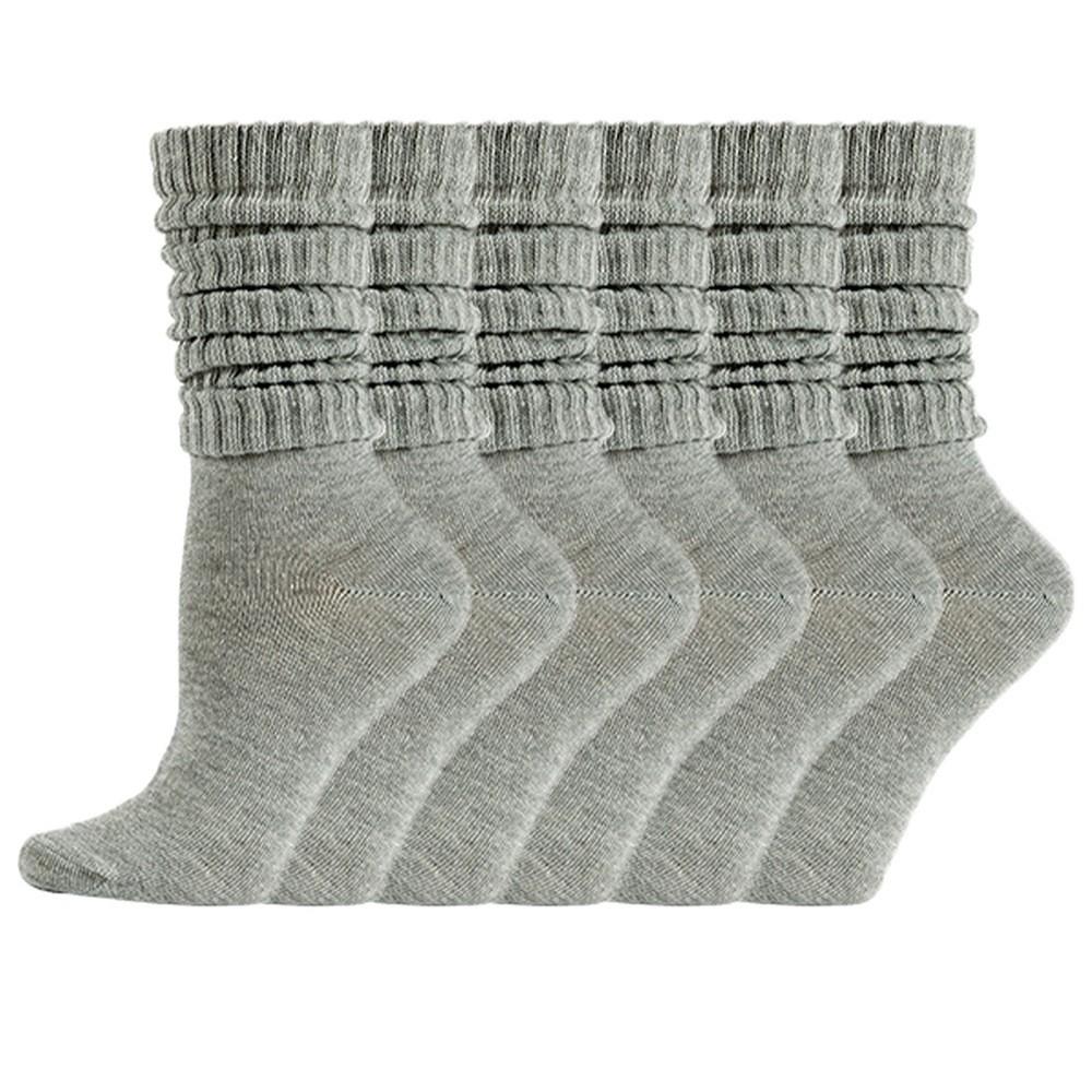Xiaomi 6 Pairs Knee High Socks Solid Color Stackable Loose Cuff Over The Knee Socks Breathable Casual Fashion Versatile