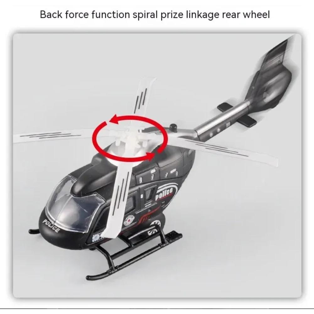 1/64 Scale Military Helicopter Alloy Toy Model with Retroactive Motion, Sound & Light Effects - Ideal for Kids' Play & Collectio