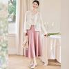 Eleganter gestickter Cardigan-Hemd im chinesischen Stil