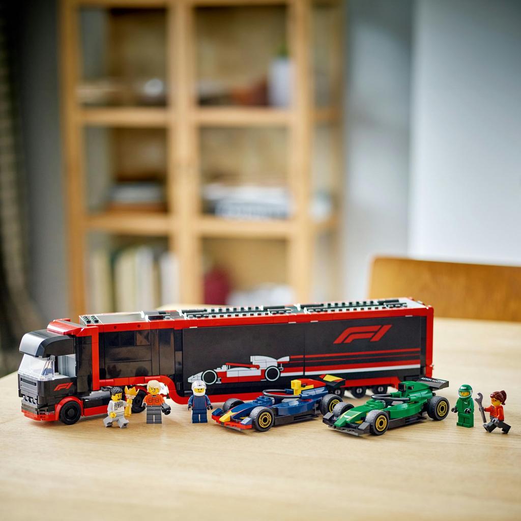 LEGO City RB20 AMR24 Rennauto und LKW Spielzeug Geburtstagsgeschenk Block Jungen Mädchen Kinder 8 Jahre alt 9 Jahre alt 10 Jahre alt Grundschüler