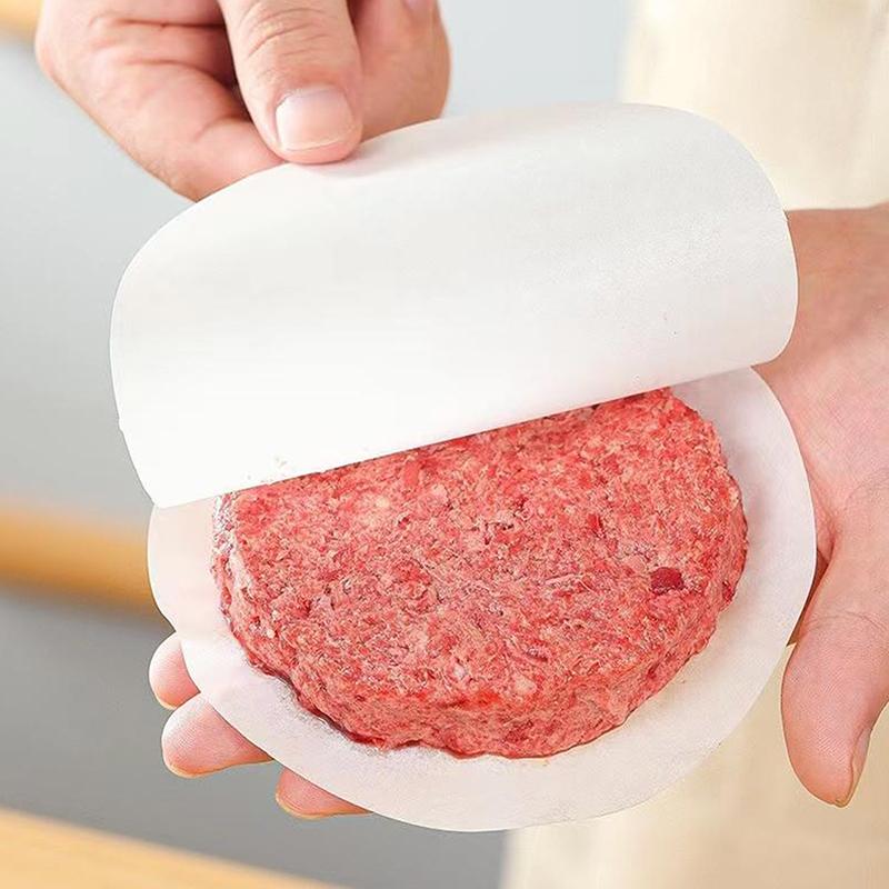 Disposable Premium Hamburger Patty Separation Pads 11Cm Round Square Hamburger Food Pads Paper Non-Stick Oil Paper Baking Paper