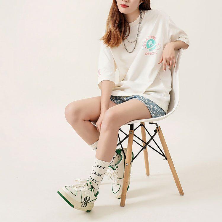 MLB Drop Shoulder Sleeve T-Shirt Unisex Cream 3ATSL4023-50CRS