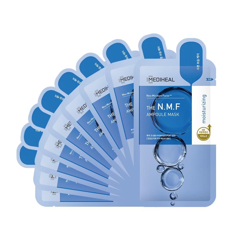 

MEDIHEAL Ампульная маска Увлажнение Сияние Отшелушивание Уход за грубой сухой кожей (10P) (NMF)