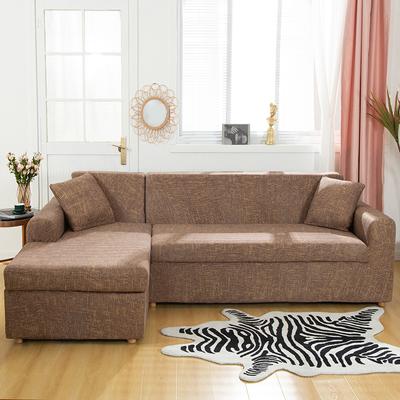 Geprinte Bankhoes Elastische Bankhoes Chaise Longue L-vorm Hoekbankhoes Hoezen voor Meubels 1/2/3/4 Zits