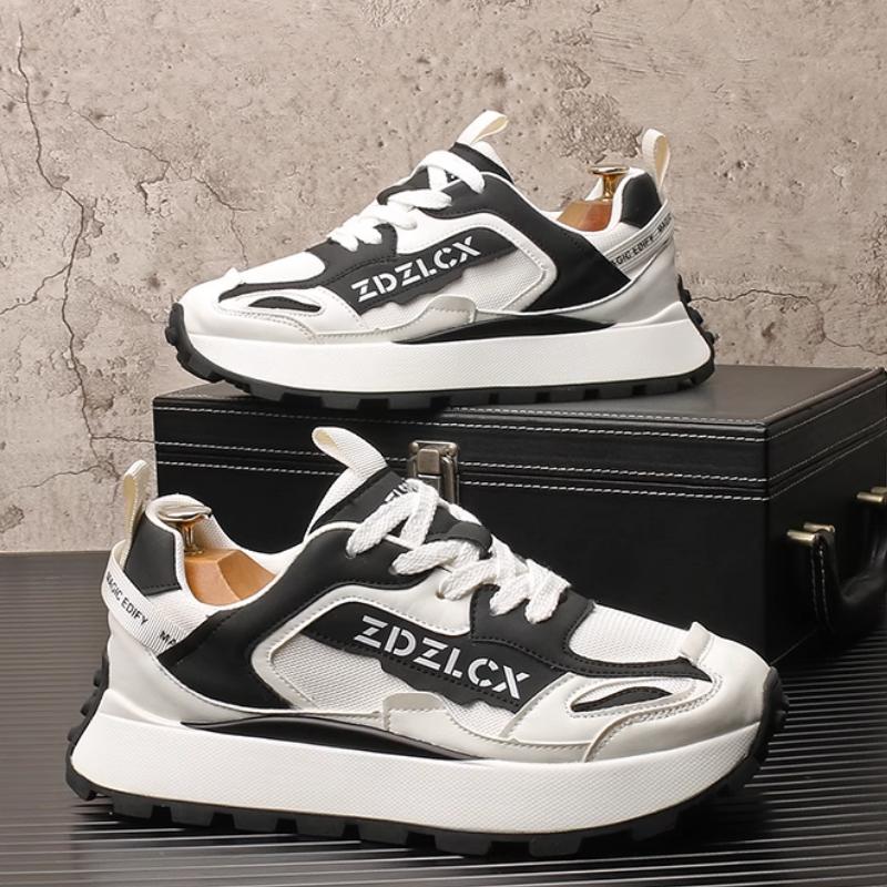 Trendy men's shoes, breathable mesh dad shoes, Korean-style fashionable thick-soled sports casual shoes   b30